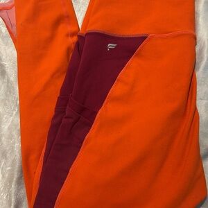 Kids Orange and Red Leggings